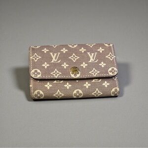 Louis Vuitton Monogram Mini Lin 6-Key Holder / Key Case – Brown/Beige – Preowned